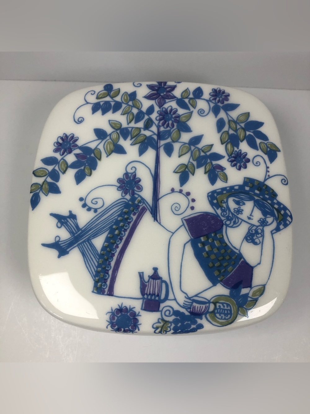 *Rare* Vintage Figgjo Turi "Lotte" covered butter box Norway Mid Century Modern - Picture 3 of 10